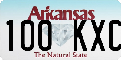 AR license plate 100KXC