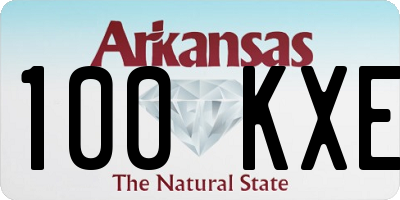 AR license plate 100KXE