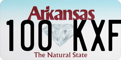 AR license plate 100KXF