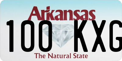AR license plate 100KXG