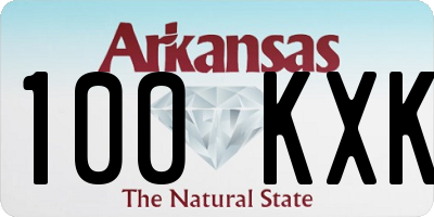 AR license plate 100KXK