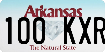 AR license plate 100KXR