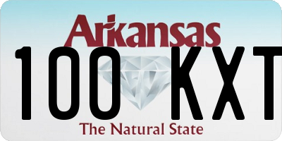 AR license plate 100KXT