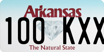 AR license plate 100KXX