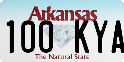 AR license plate 100KYA