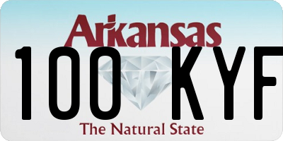 AR license plate 100KYF
