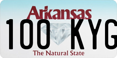 AR license plate 100KYG