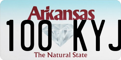 AR license plate 100KYJ
