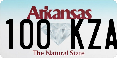 AR license plate 100KZA