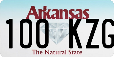 AR license plate 100KZG