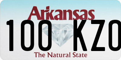 AR license plate 100KZO