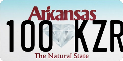 AR license plate 100KZR