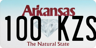 AR license plate 100KZS