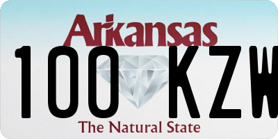 AR license plate 100KZW