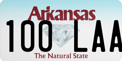 AR license plate 100LAA