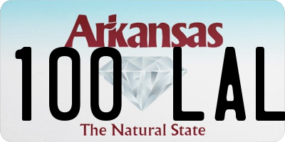 AR license plate 100LAL