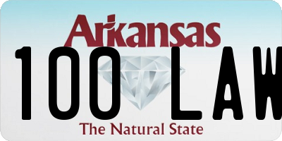 AR license plate 100LAW