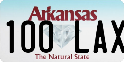 AR license plate 100LAX