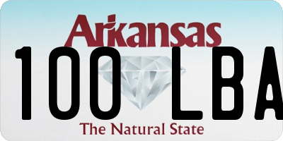 AR license plate 100LBA