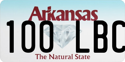 AR license plate 100LBC