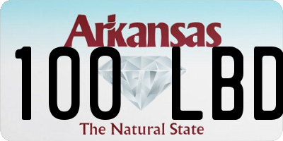 AR license plate 100LBD