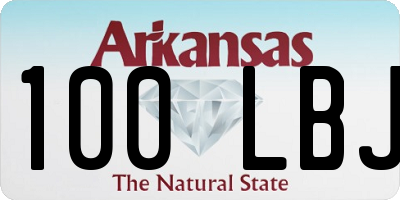 AR license plate 100LBJ