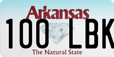 AR license plate 100LBK