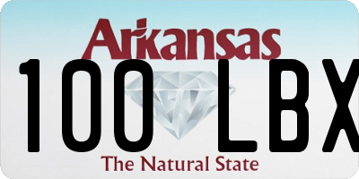 AR license plate 100LBX