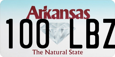 AR license plate 100LBZ
