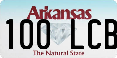 AR license plate 100LCB