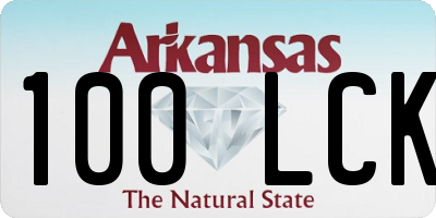 AR license plate 100LCK