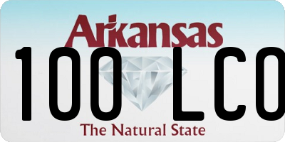 AR license plate 100LCO