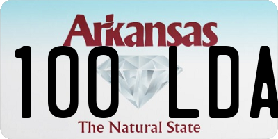 AR license plate 100LDA