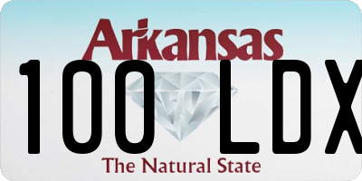 AR license plate 100LDX