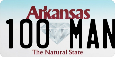 AR license plate 100MAN
