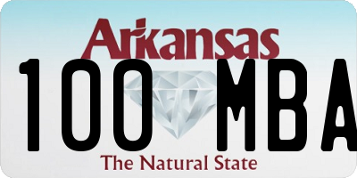 AR license plate 100MBA