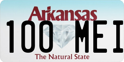 AR license plate 100MEI