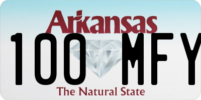 AR license plate 100MFY
