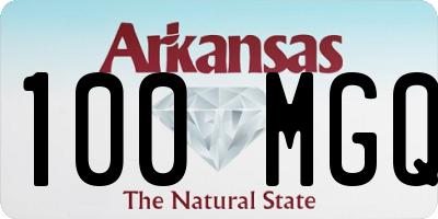 AR license plate 100MGQ