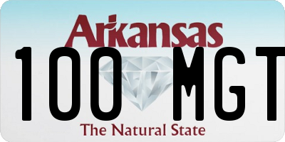 AR license plate 100MGT