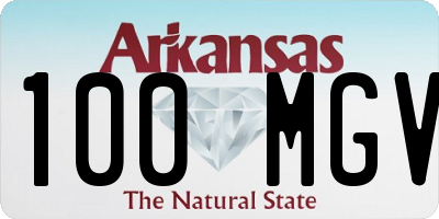AR license plate 100MGV