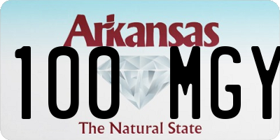 AR license plate 100MGY