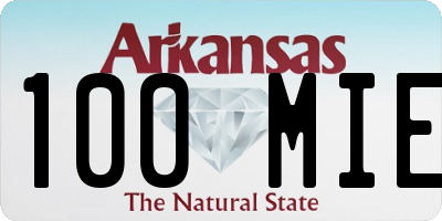 AR license plate 100MIE