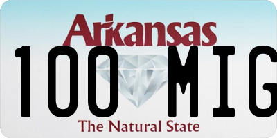 AR license plate 100MIG