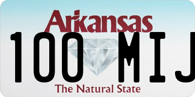 AR license plate 100MIJ