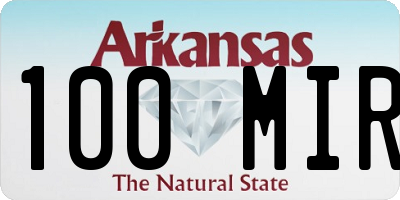AR license plate 100MIR