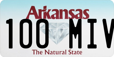 AR license plate 100MIV