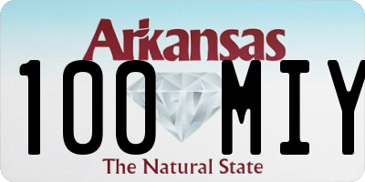 AR license plate 100MIY