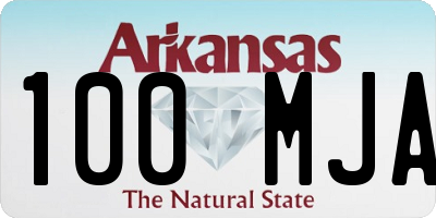 AR license plate 100MJA