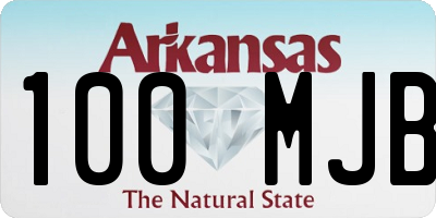 AR license plate 100MJB